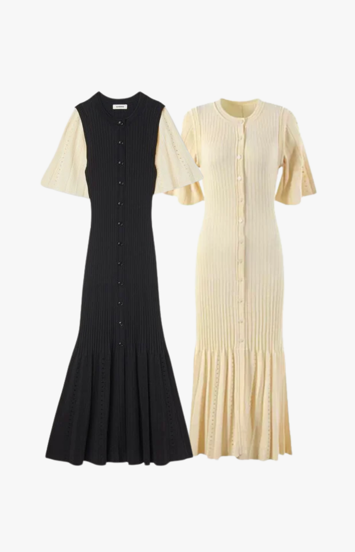 Knopf-Midikleid