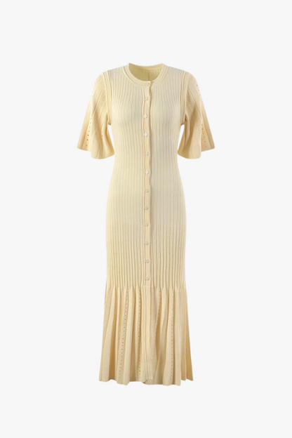 Knopf-Midikleid