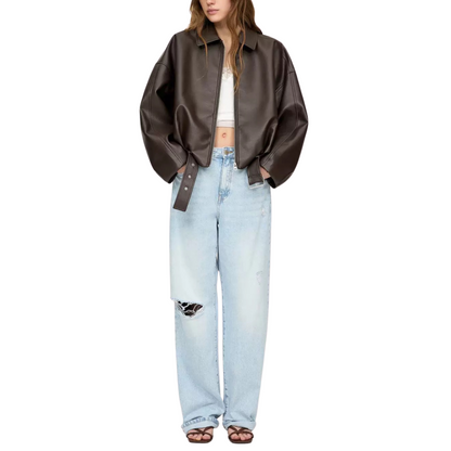 Casual leather jacket