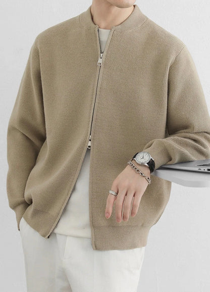 Signature Zip Cardigan