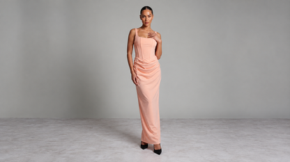 Elegantes Korsett Maxikleid