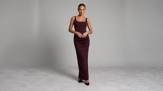 Elegantes Korsett Maxikleid
