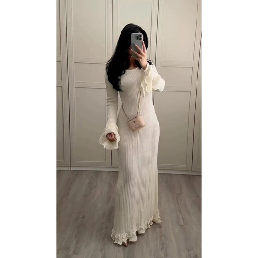 Langarm Maxikleid