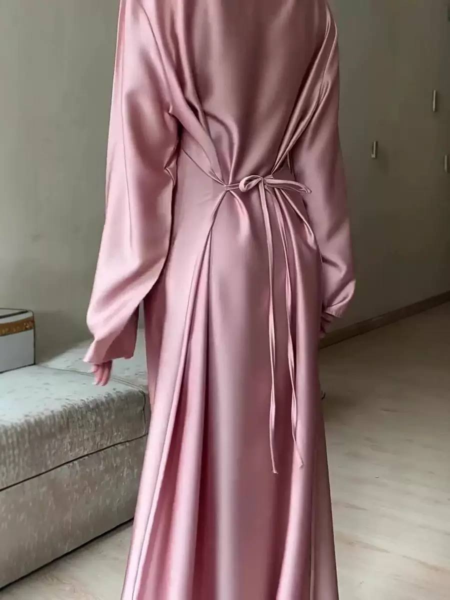 Rose  Abaya aus Satin