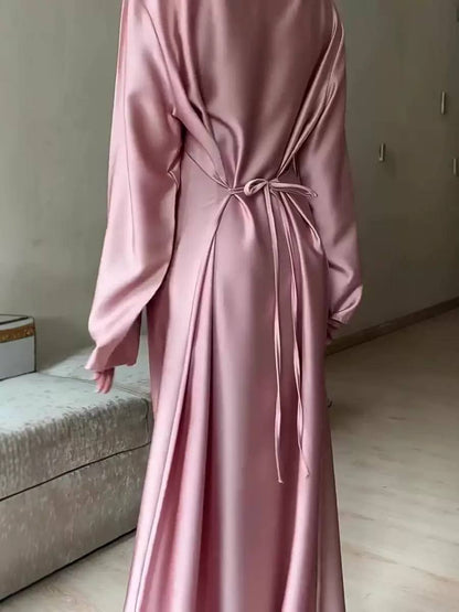 Rose  Abaya aus Satin