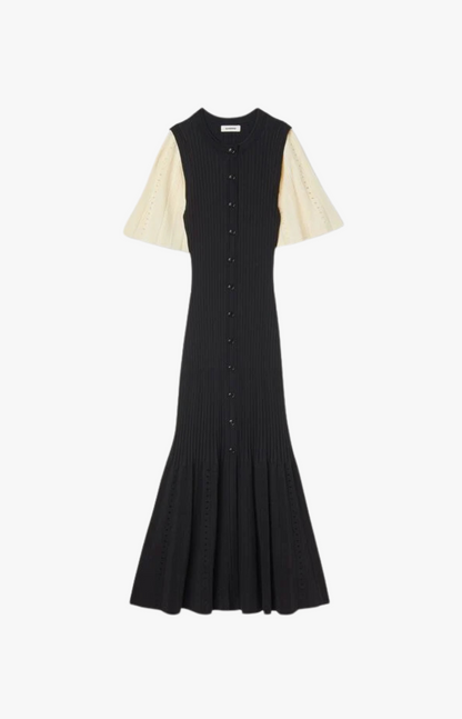 Knopf-Midikleid