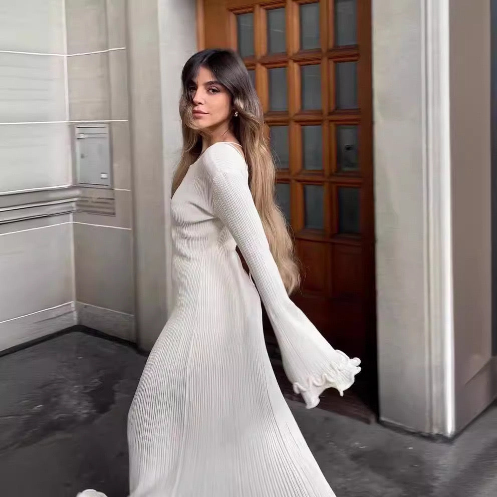 Langarm Maxikleid