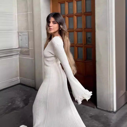 Langarm Maxikleid