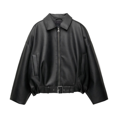 Casual leather jacket