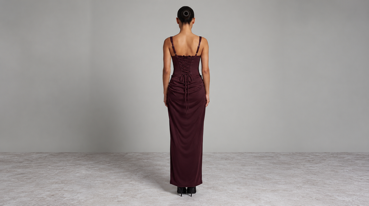 Elegantes Korsett Maxikleid