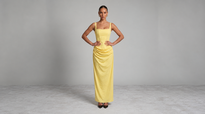 Elegantes Korsett Maxikleid