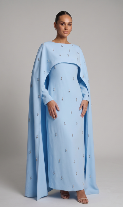 Abaya with Cape & Appliqués