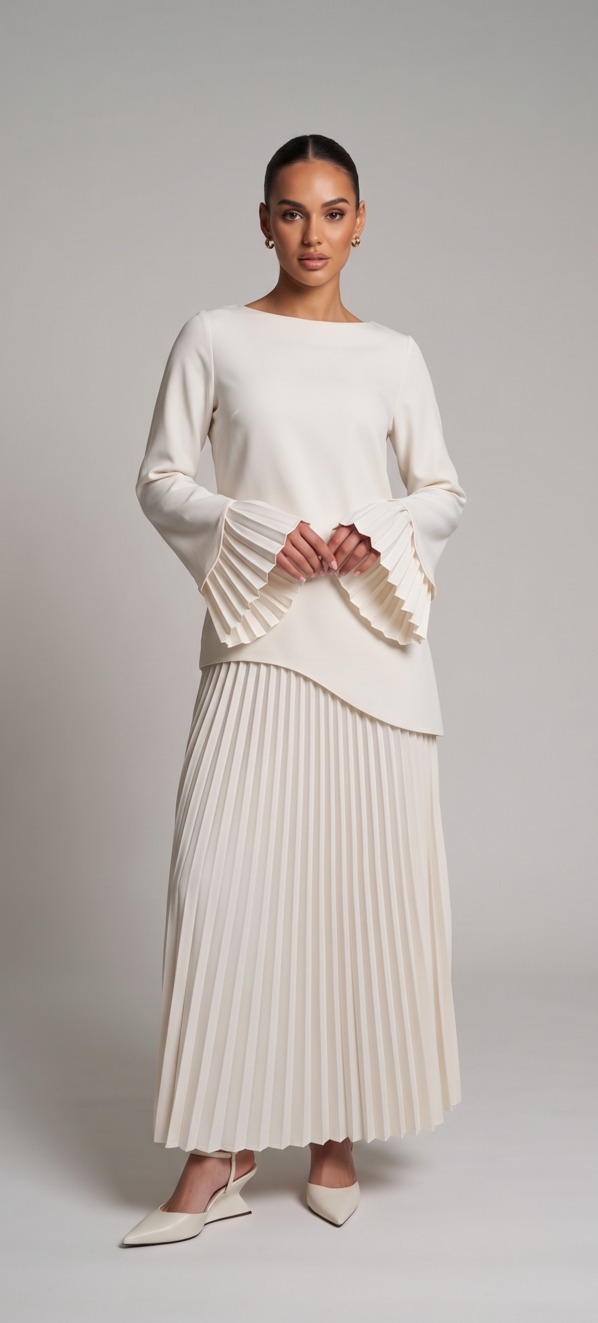 Pleated Skirt and Top Set