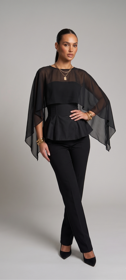 Corset with cape