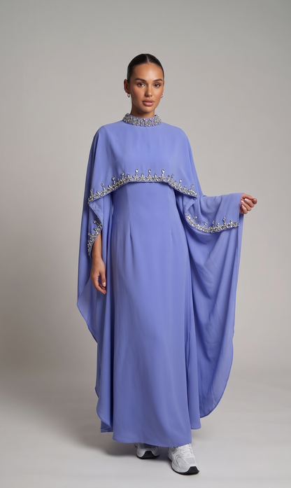 Satin Abaya with Embellishments