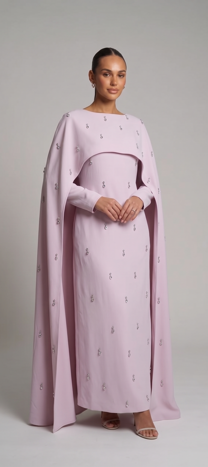 Abaya with Cape & Appliqués