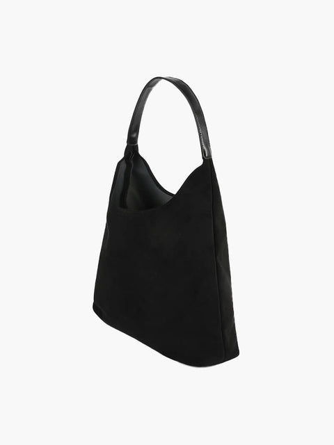 Suede-look handbag