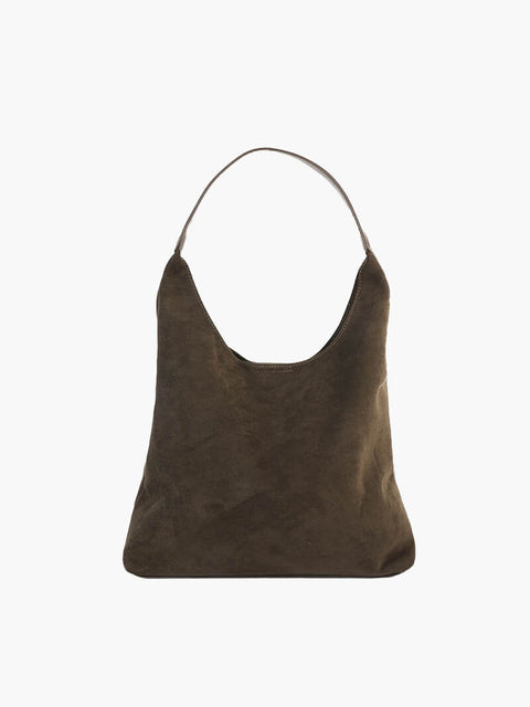 Suede-look handbag