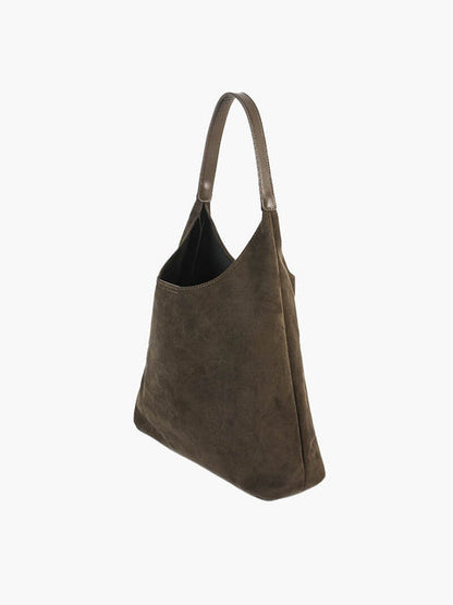 Suede-look handbag