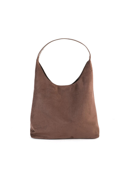Suede-look handbag