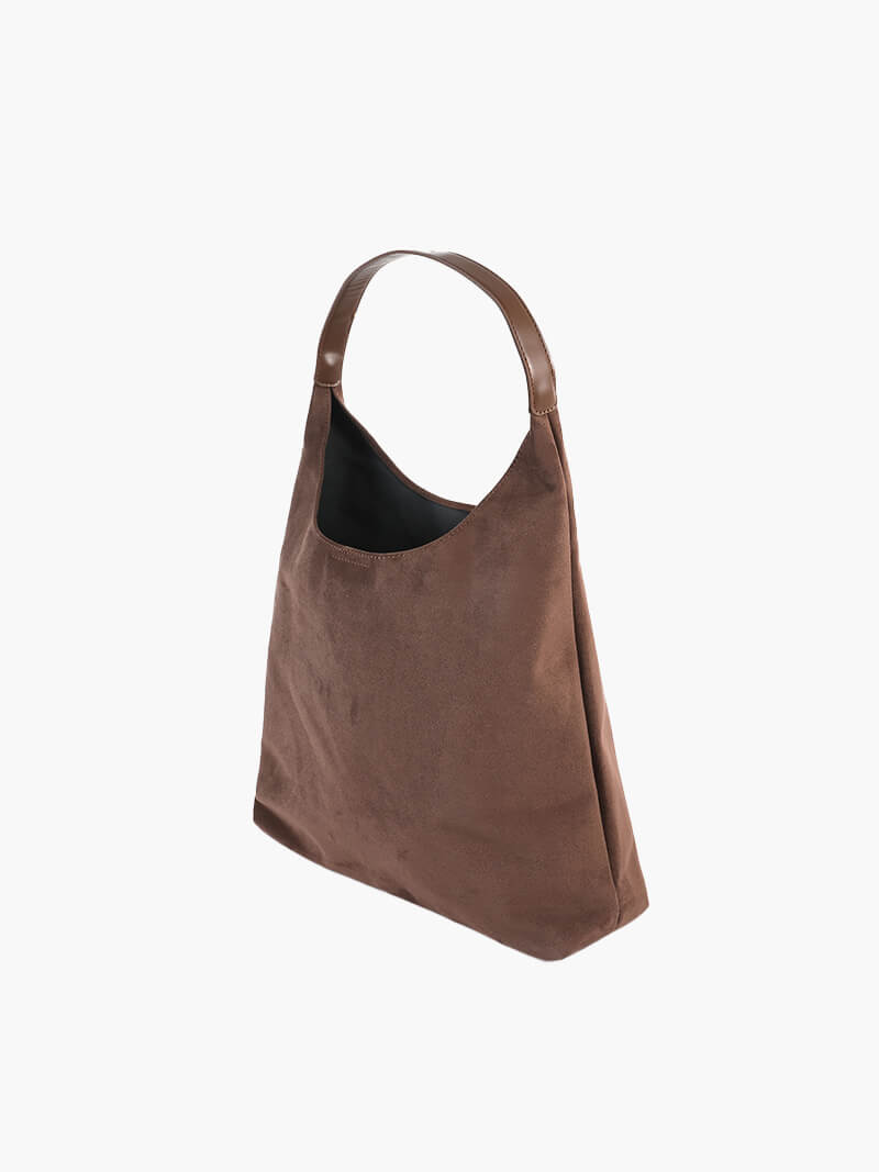 Suede-look handbag