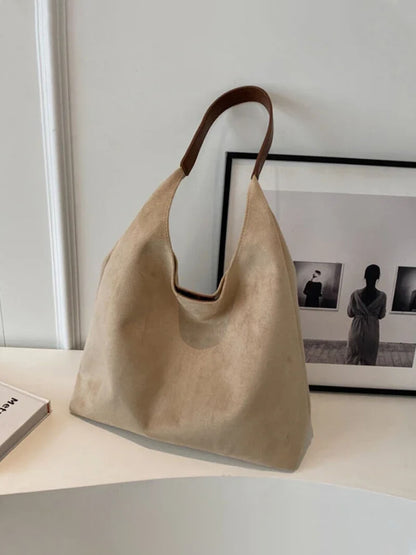 Suede-look handbag