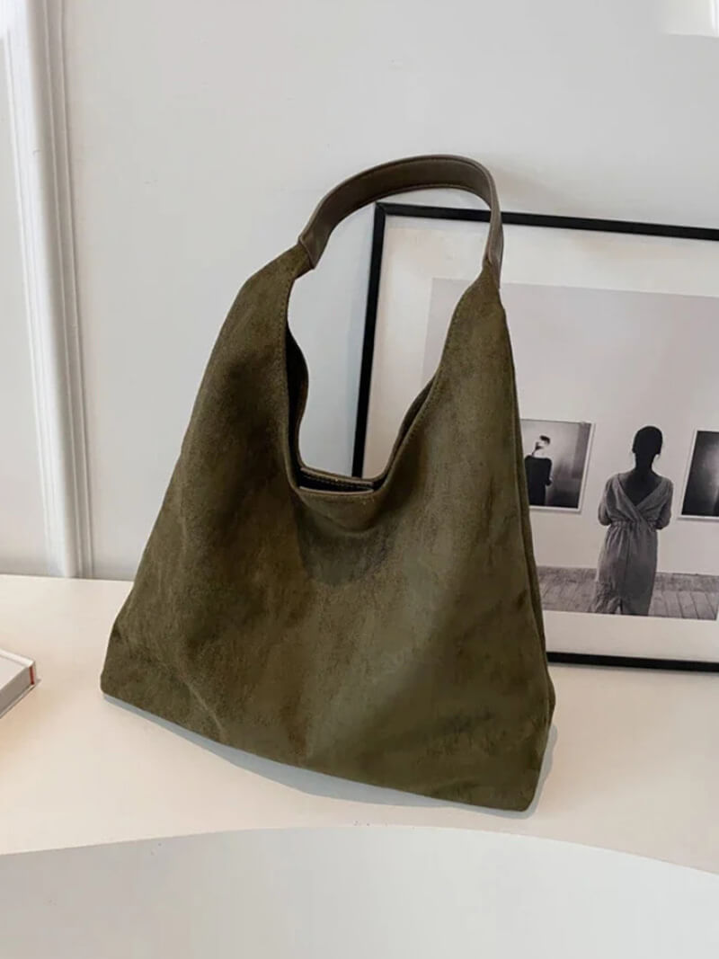 Suede-look handbag