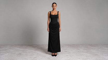 Elegantes Korsett Maxikleid