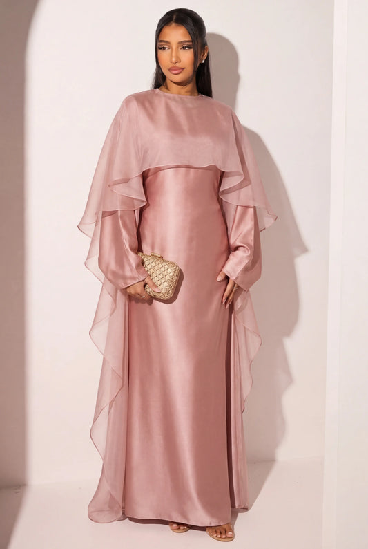 Rose  Abaya aus Satin