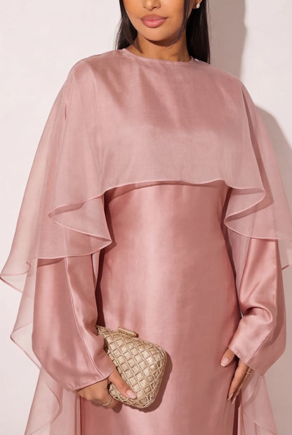 Rose  Abaya aus Satin